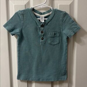 Boys Carter's Green Henley Shirt